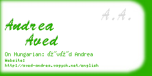 andrea aved business card